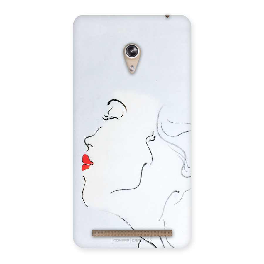 Girl in Red Lipstick Back Case Back Case for Zenfone 6