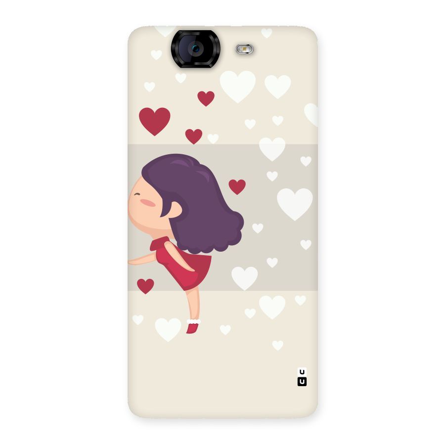 Girl in Love Back Case for Canvas Knight A350