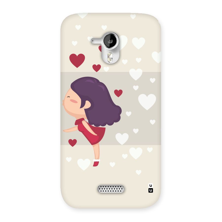 Girl in Love Back Case for Micromax Canvas HD A116