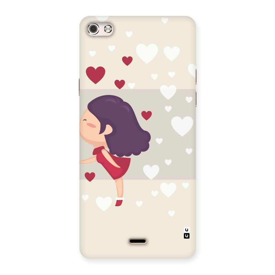Girl in Love Back Case for Micromax Canvas Silver 5