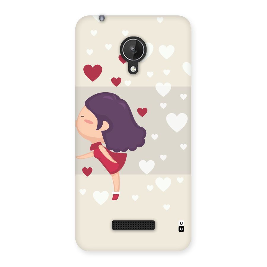 Girl in Love Back Case for Micromax Canvas Spark Q380