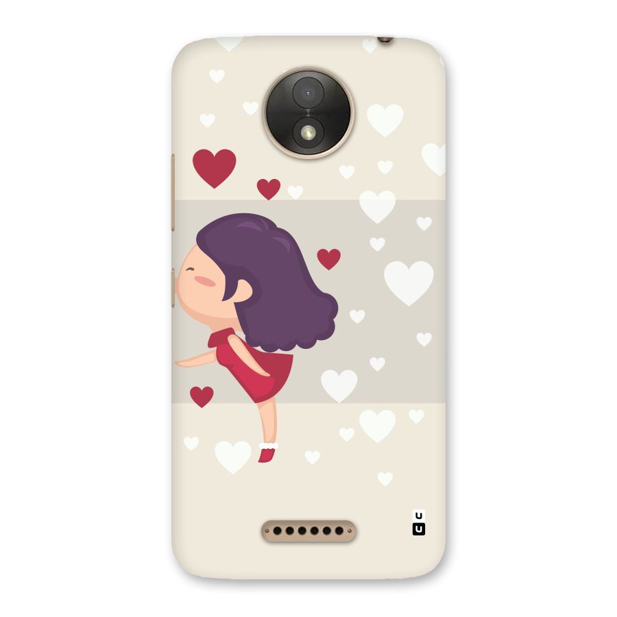Girl in Love Back Case for Moto C Plus