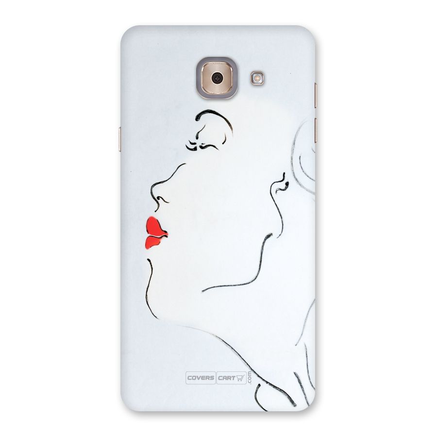 Girl in Red Lipstick Back Case for Galaxy J7 Max