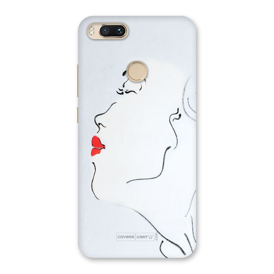 Girl in Red Lipstick Back Case for Mi A1