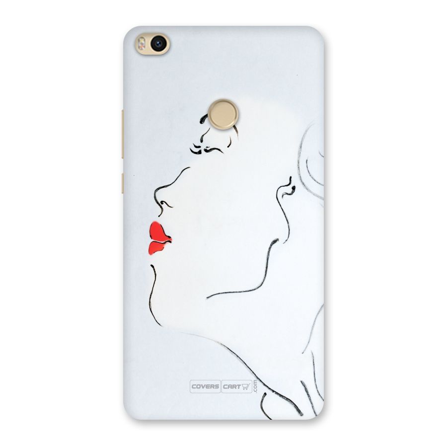 Girl in Red Lipstick Back Case for Mi Max 2