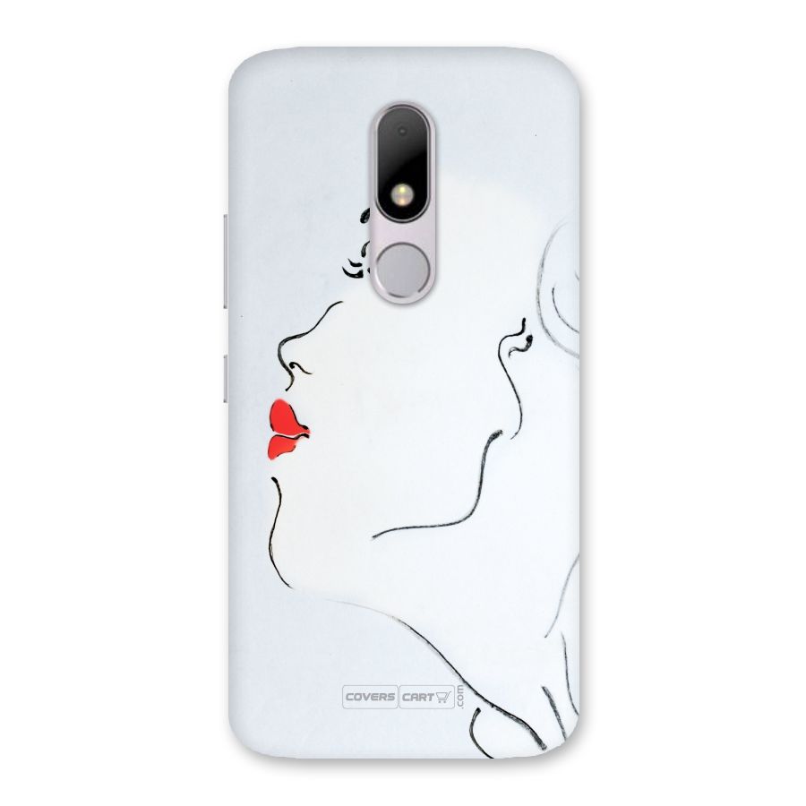 Girl in Red Lipstick Back Case for Moto M