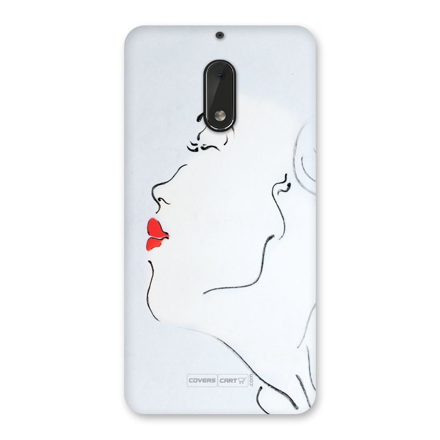 Girl in Red Lipstick Back Case for Nokia 6