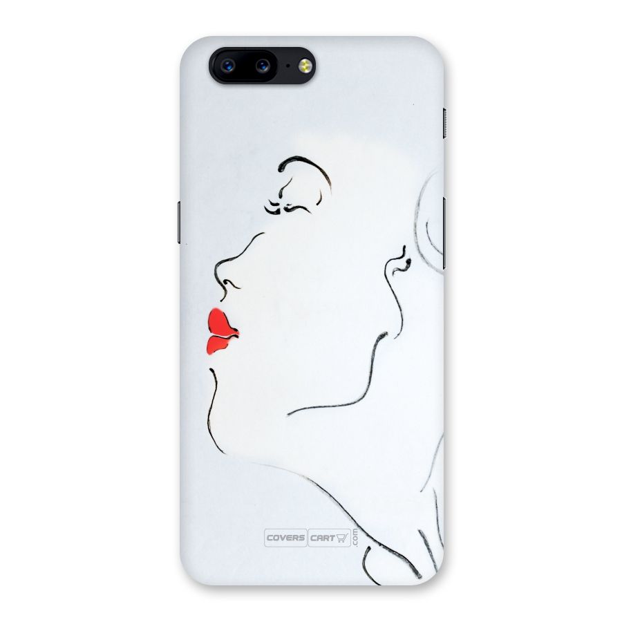 Girl in Red Lipstick Back Case for OnePlus 5