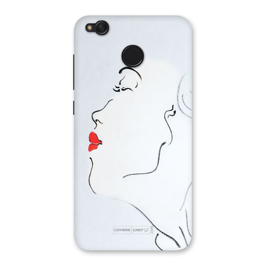 Girl in Red Lipstick Back Case for Redmi 4