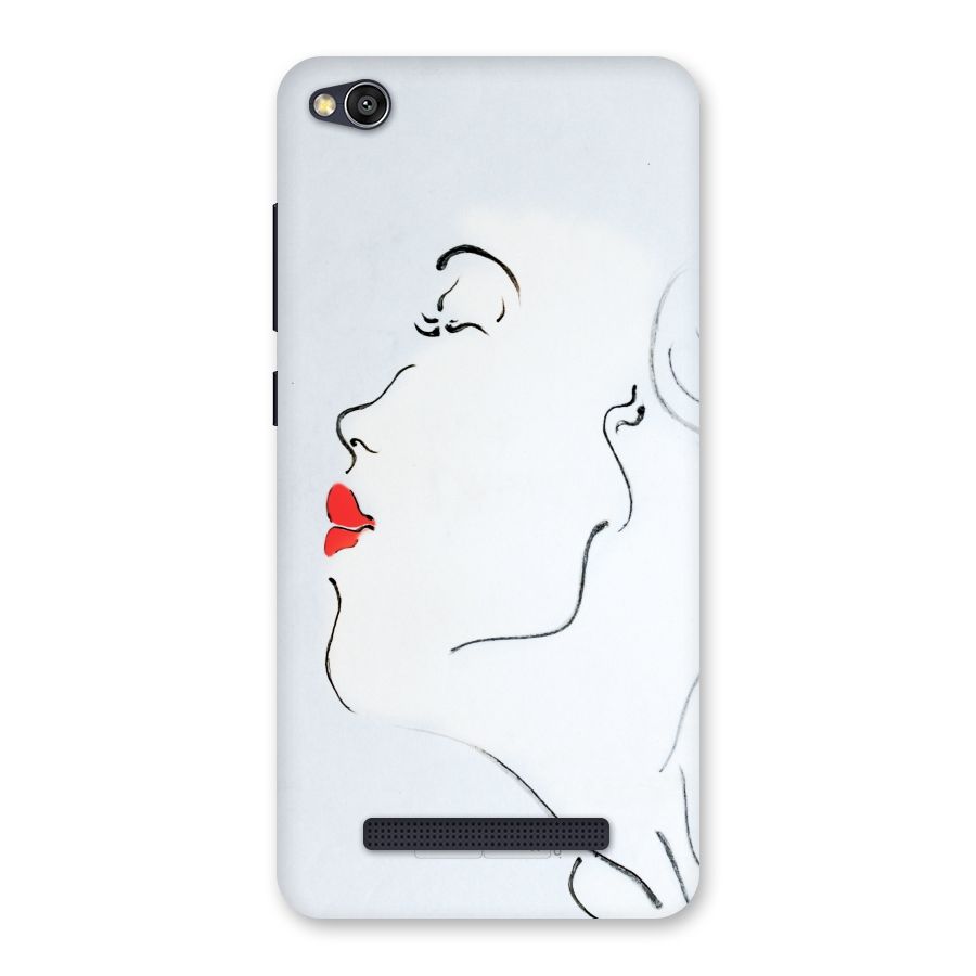Girl in Red Lipstick Back Case for Redmi 4A
