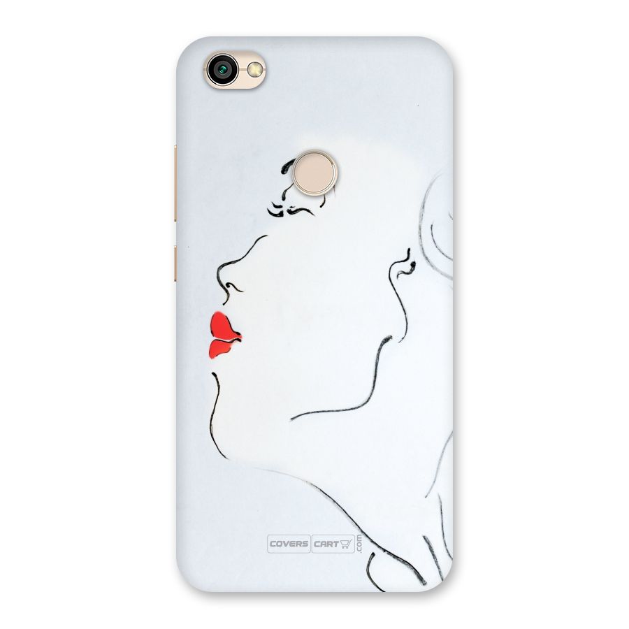 Girl in Red Lipstick Back Case for Redmi Y1 2017