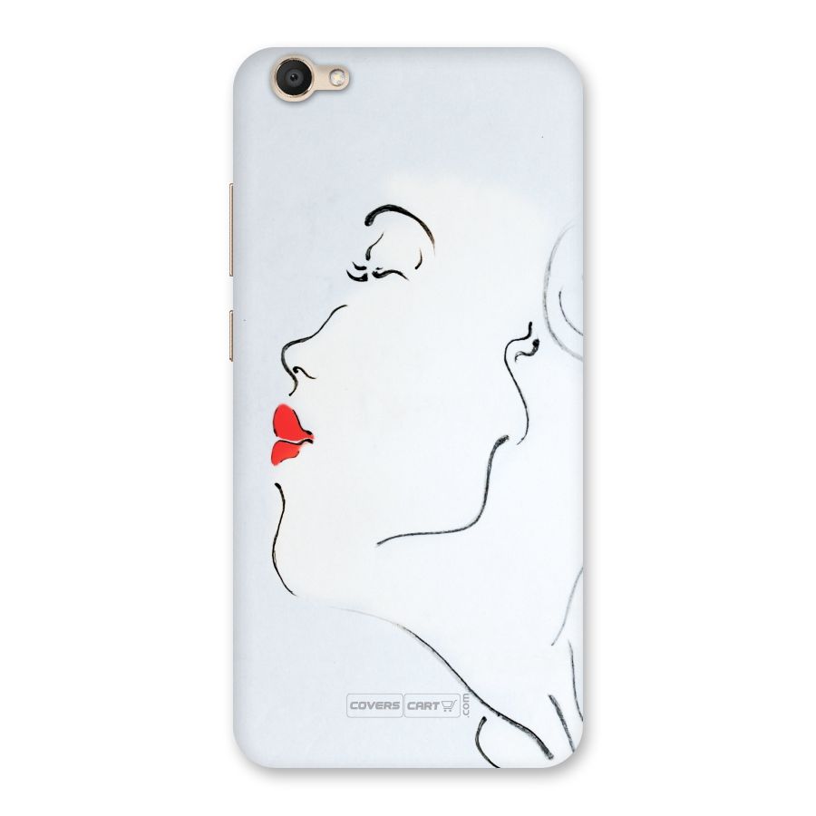 Girl in Red Lipstick Back Case for Vivo V5
