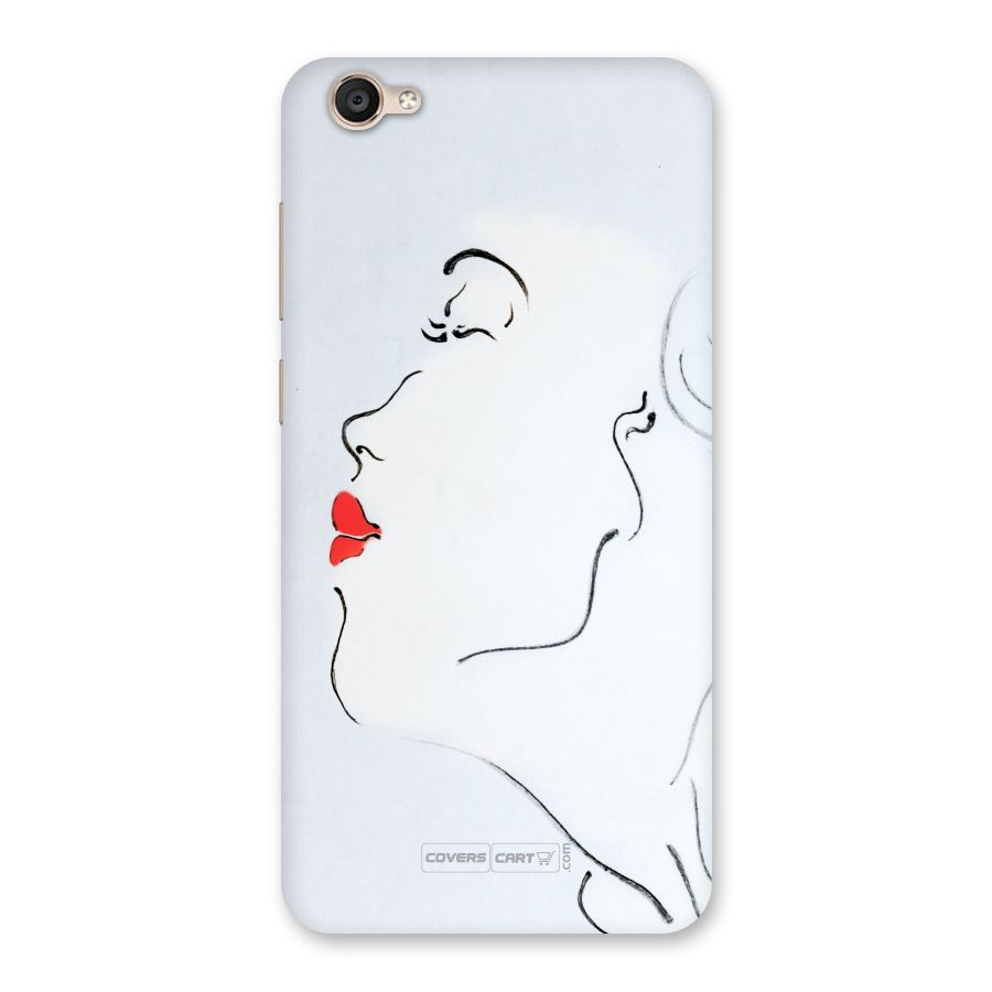 Girl in Red Lipstick Back Case for Vivo Y55L