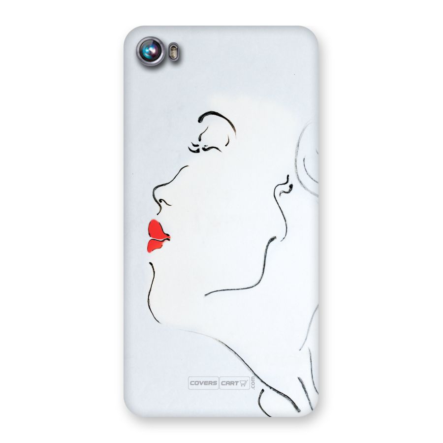 Girl in Red Lipstick Back Case Back Case for Canvas Fire 4