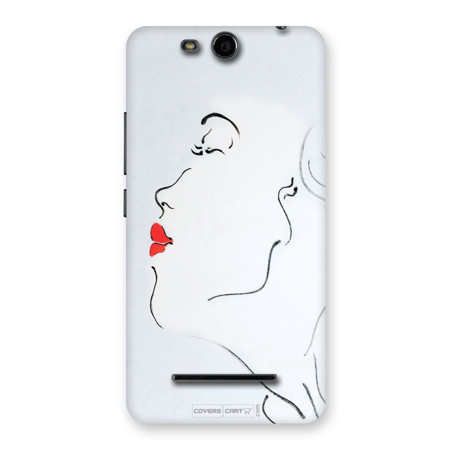 Girl in Red Lipstick Back Case Back Case for Canvas Juice 3
