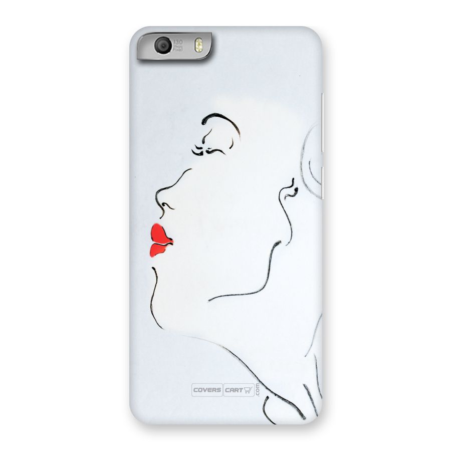 Girl in Red Lipstick Back Case Back Case for Canvas Knight 2