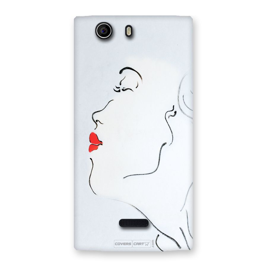 Girl in Red Lipstick Back Case Back Case for Canvas Nitro 2