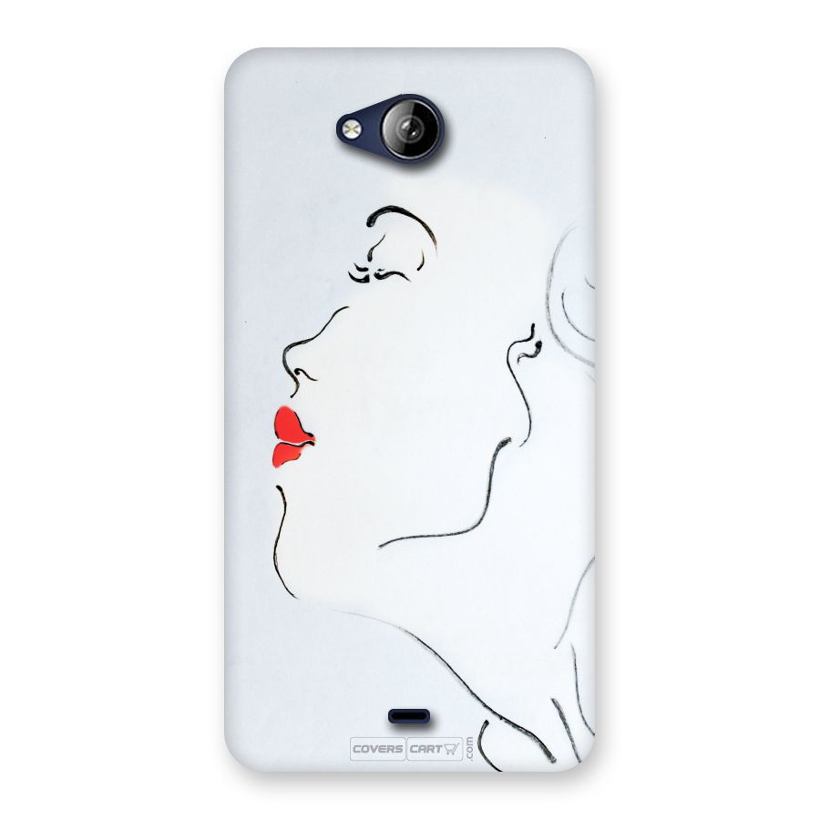 Girl in Red Lipstick Back Case Back Case for Canvas Play