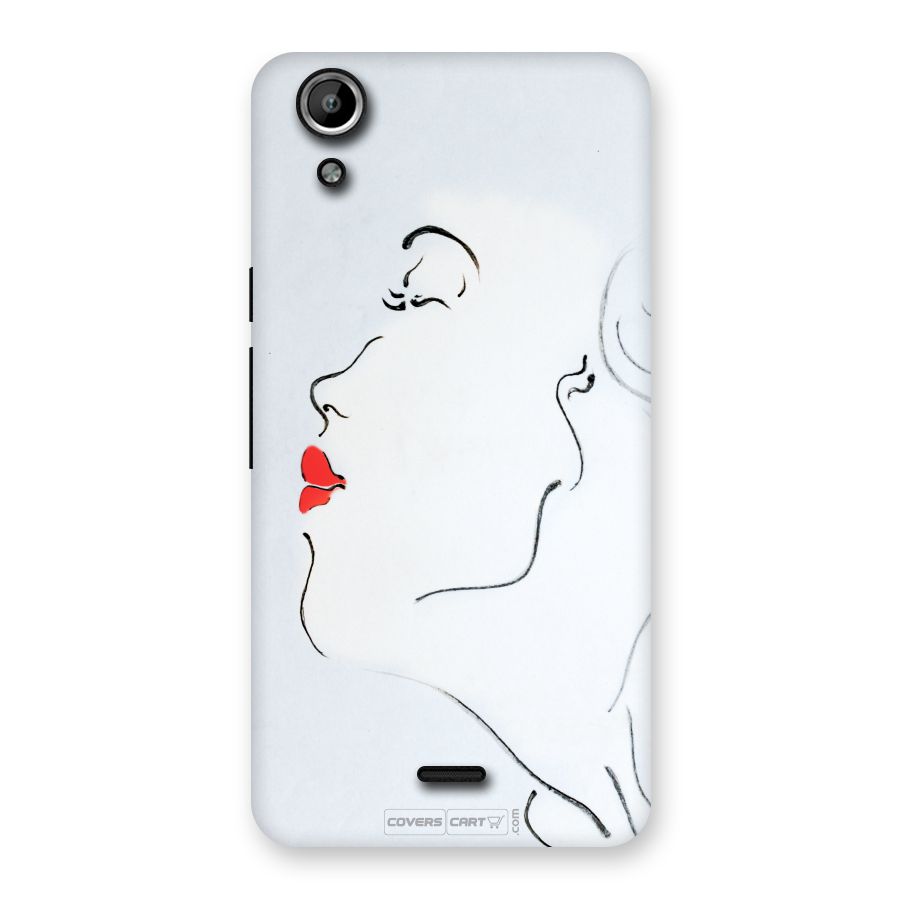 Girl in Red Lipstick Back Case Back Case for Canvas Selfie Lens