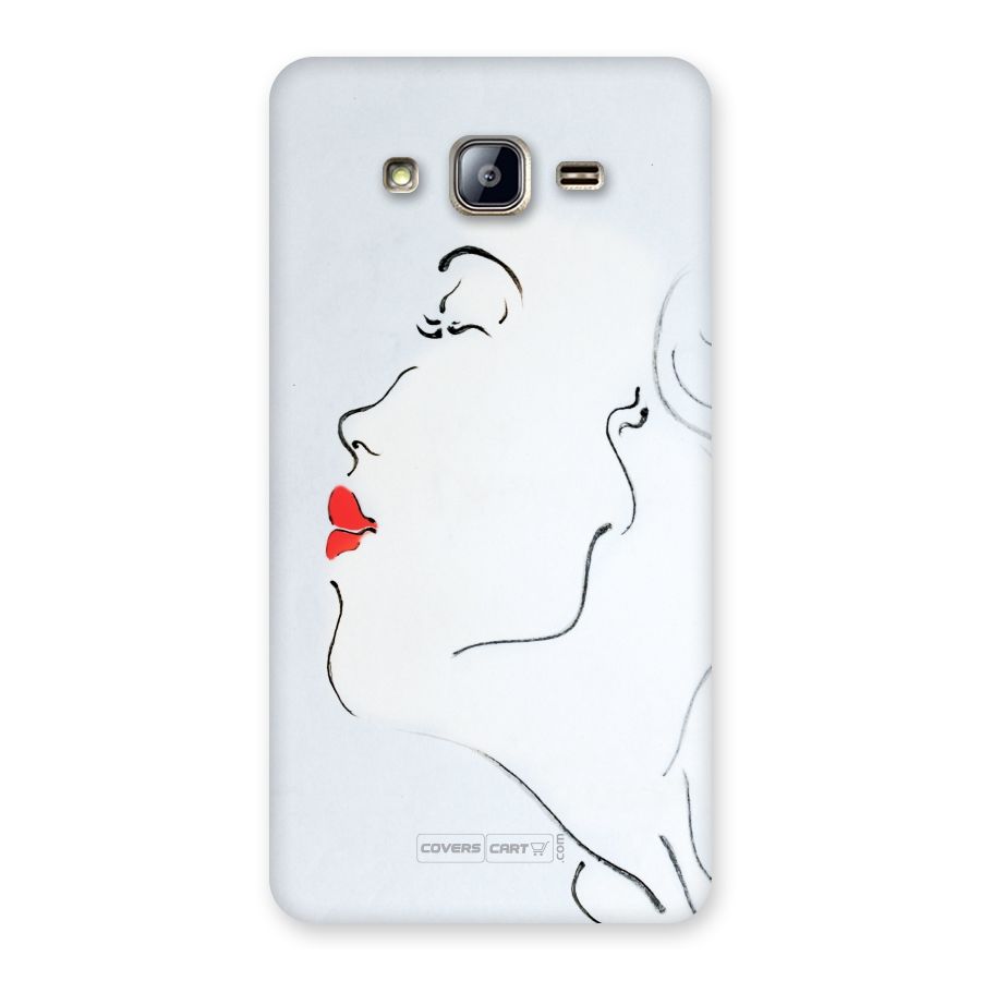 Girl in Red Lipstick Back Case Back Case for Galaxy On5