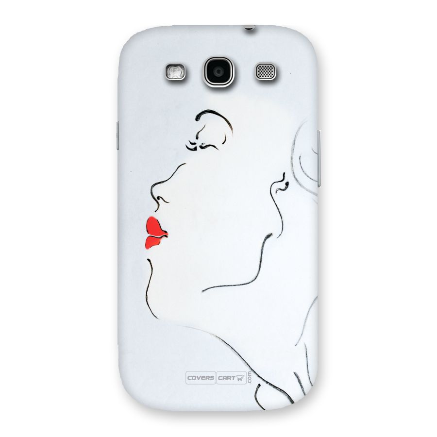 Girl in Red Lipstick Back Case Back Case for Galaxy S3