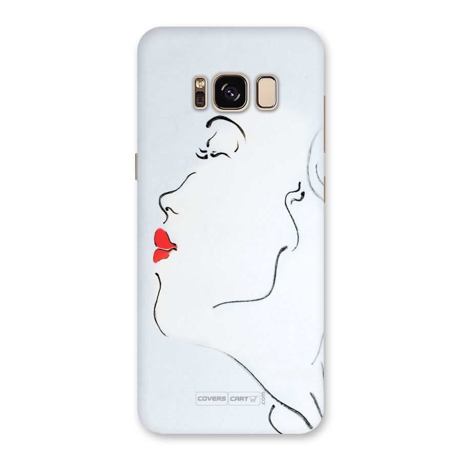 Girl in Red Lipstick Back Case Back Case for Galaxy S8