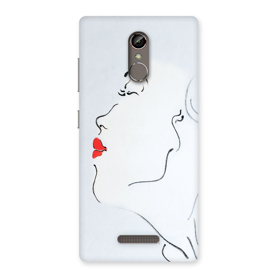 Girl in Red Lipstick Back Case Back Case for Gionee S6s