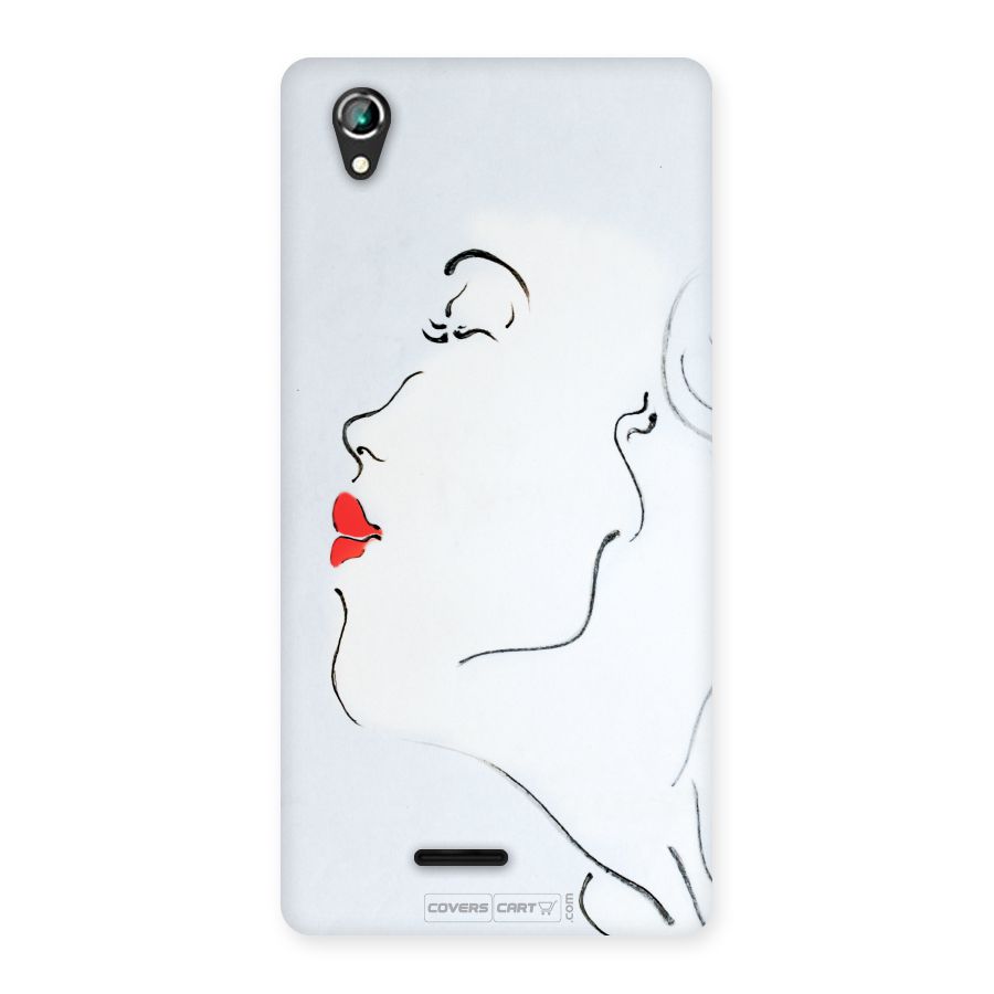 Girl in Red Lipstick Back Case Back Case for Lava Iris 800