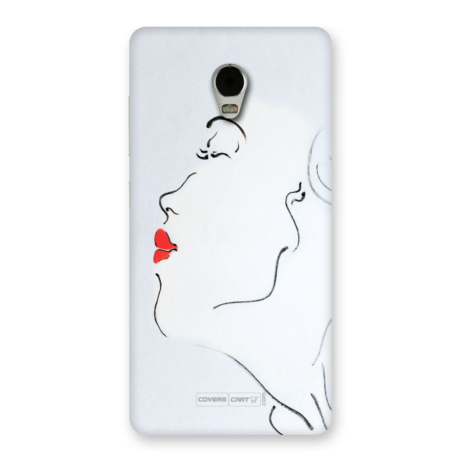 Girl in Red Lipstick Back Case Back Case for Lenovo Vibe P1