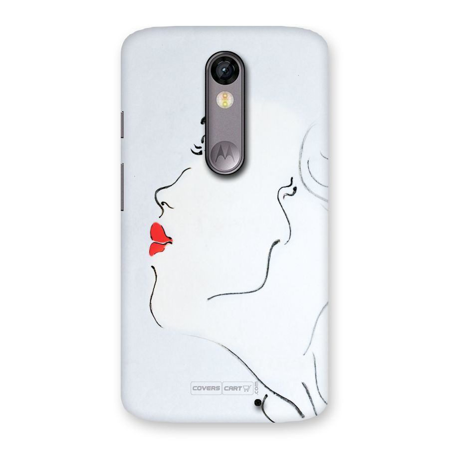 Girl in Red Lipstick Back Case Back Case for Moto X Force