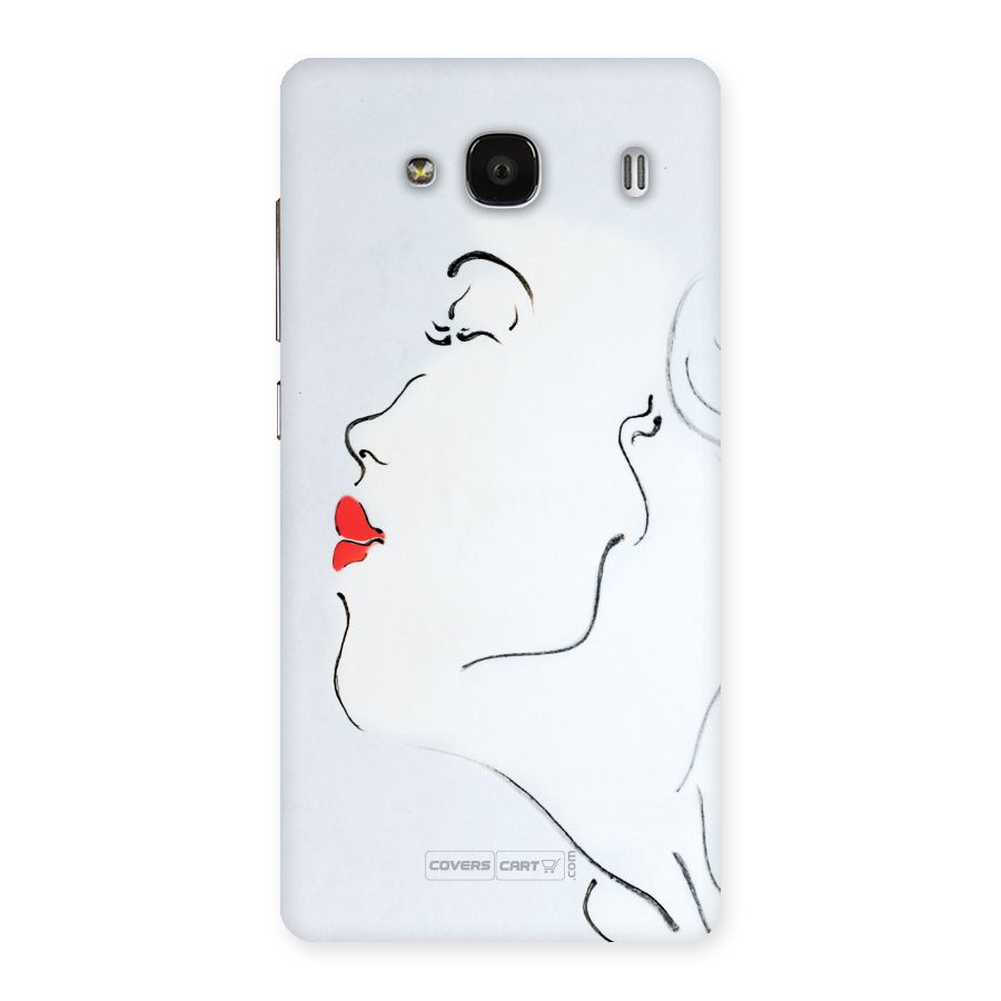 Girl in Red Lipstick Back Case Back Case for Redmi 2s