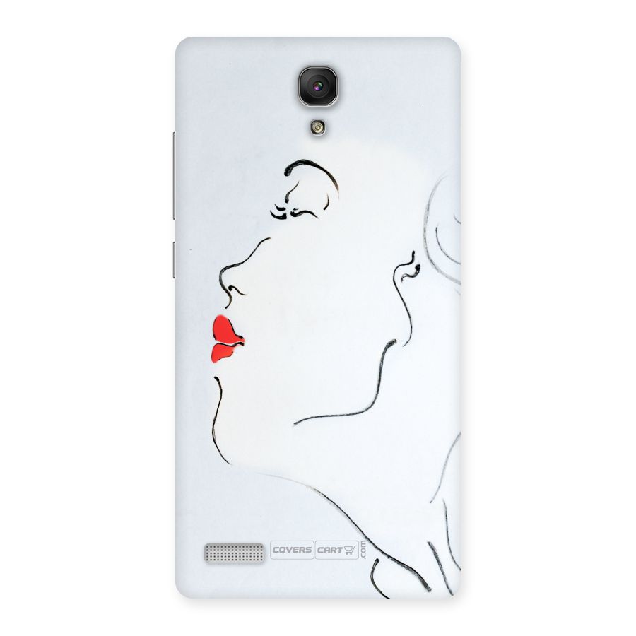 Girl in Red Lipstick Back Case Back Case for Redmi Note Prime