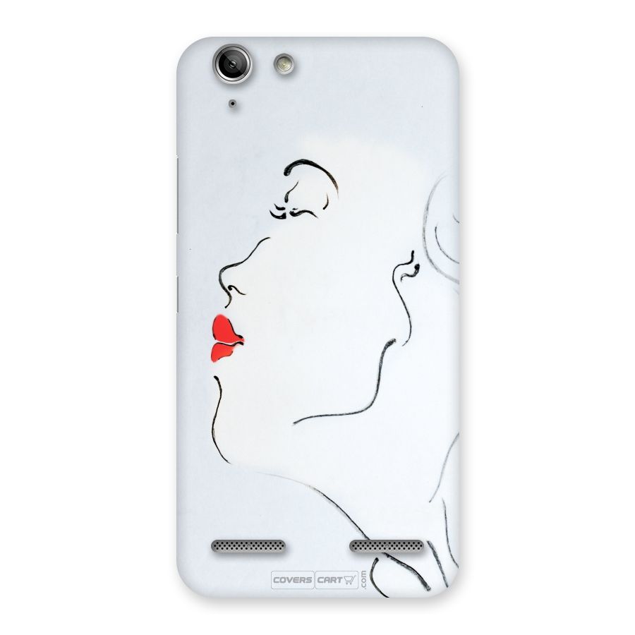 Girl in Red Lipstick Back Case Back Case for Vibe K5