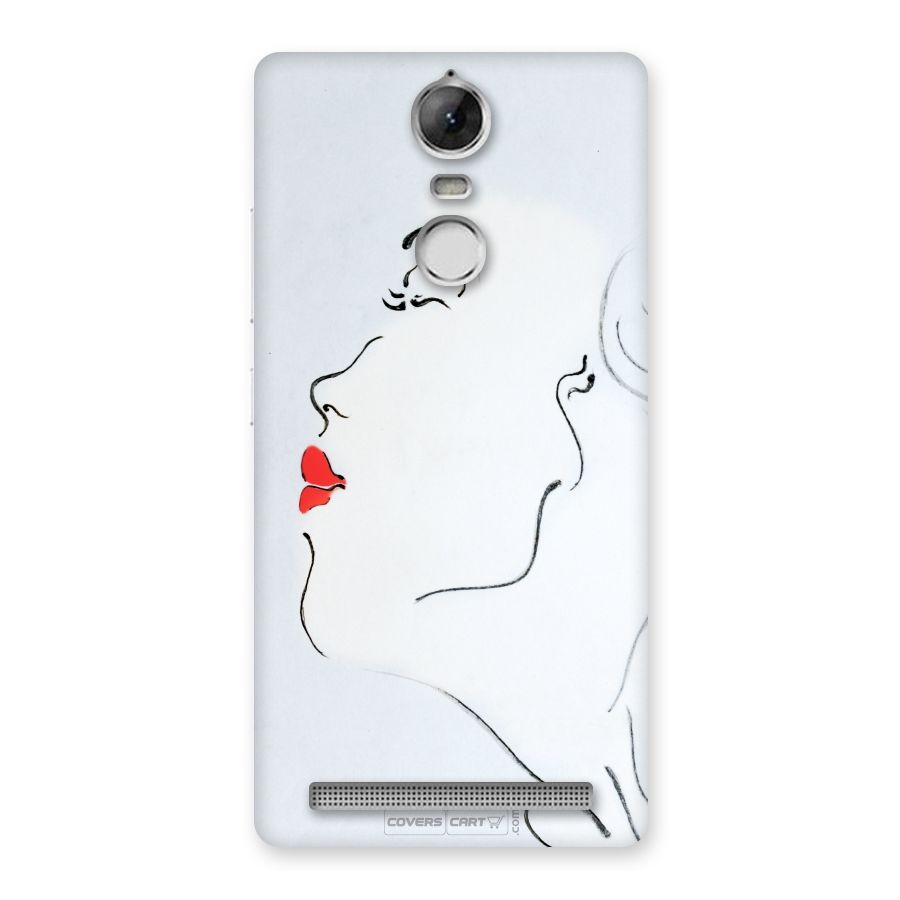 Girl in Red Lipstick Back Case Back Case for Vibe K5 Note