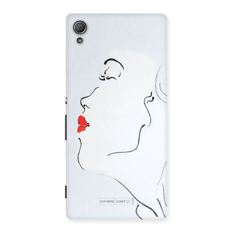 Girl in Red Lipstick Back Case Back Case for Xperia Z3 Plus