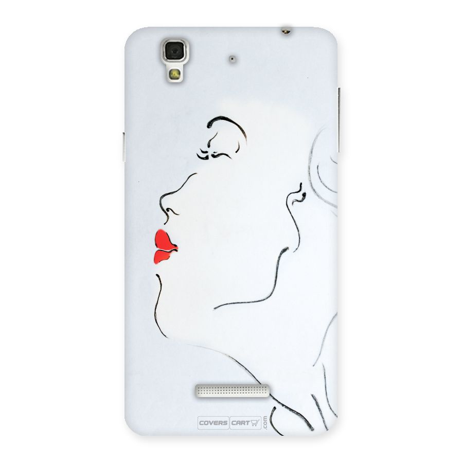 Girl in Red Lipstick Back Case Back Case for YU Yureka Plus