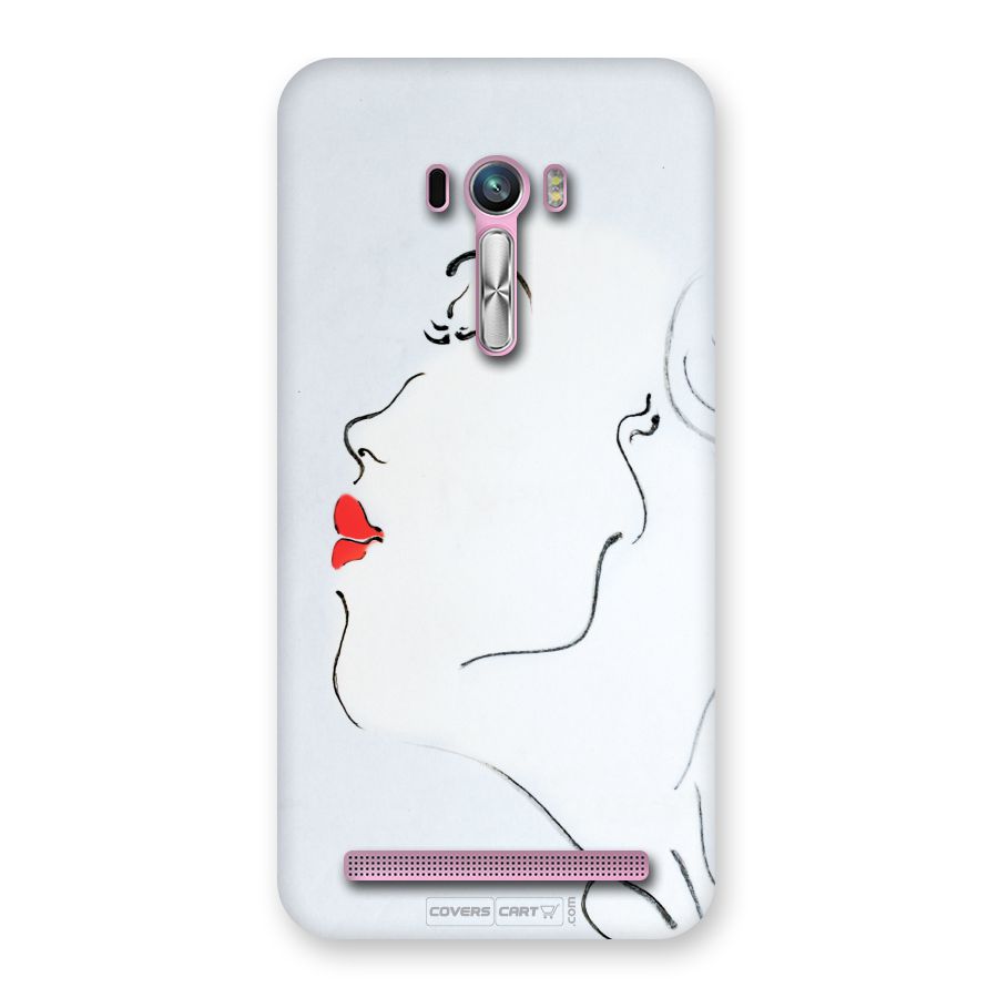 Girl in Red Lipstick Back Case Back Case for Zenfone Selfie