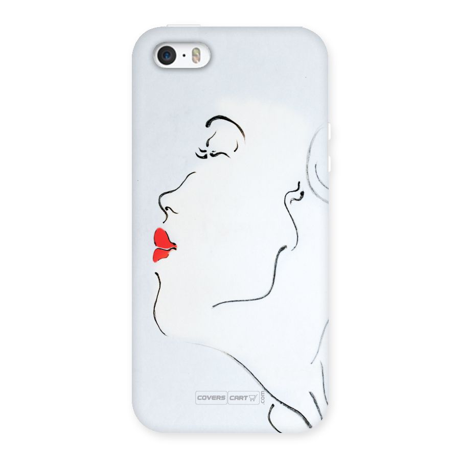 Girl in Red Lipstick Back Case Back Case for iPhone SE