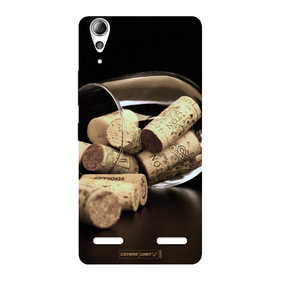 Glass Cork Back Case for Lenovo A6000 Plus