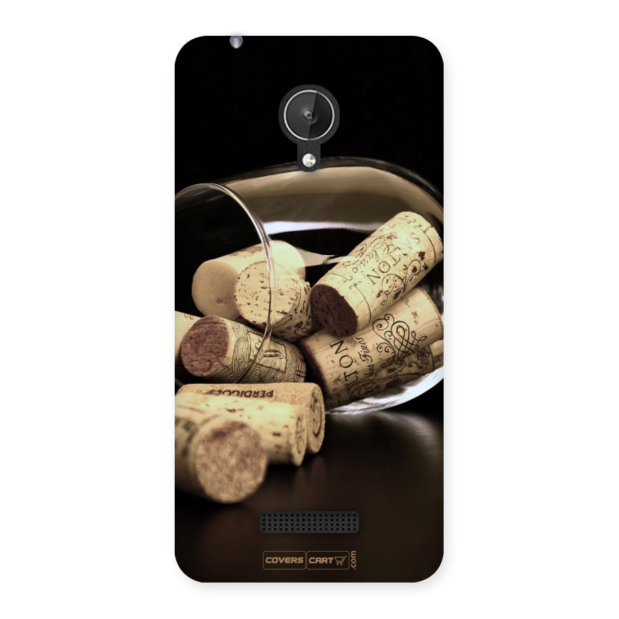 Glass Cork Back Case for Micromax Canvas Spark Q380