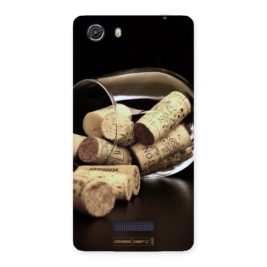 Glass Cork Back Case for Micromax Unite 3