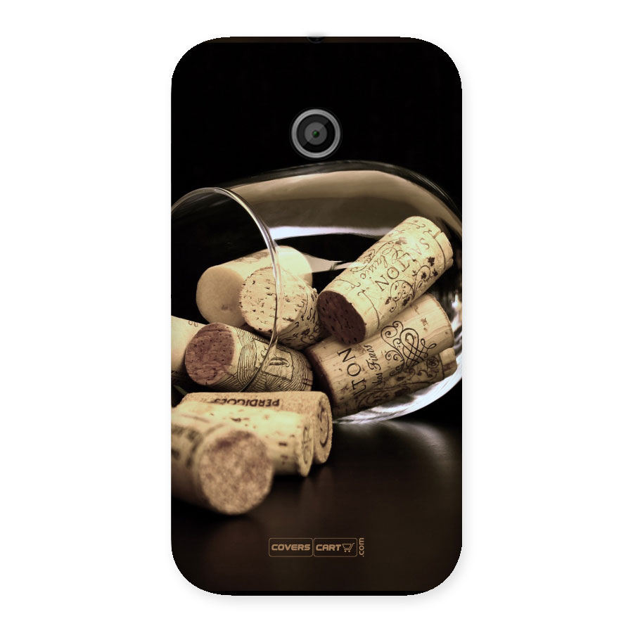 Glass Cork Back Case for Moto E