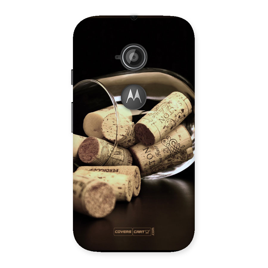 Glass Cork Back Case for Moto E 2nd Gen