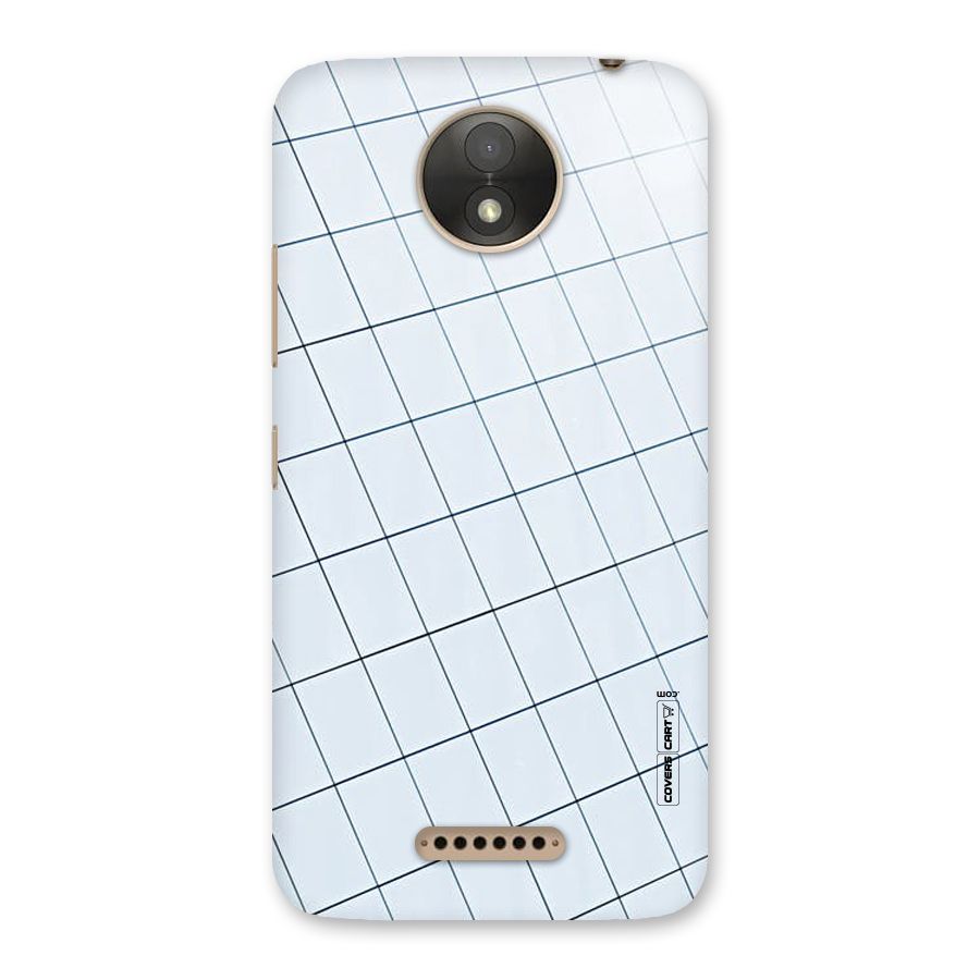 Glass Square Wall Back Case for Moto C Plus