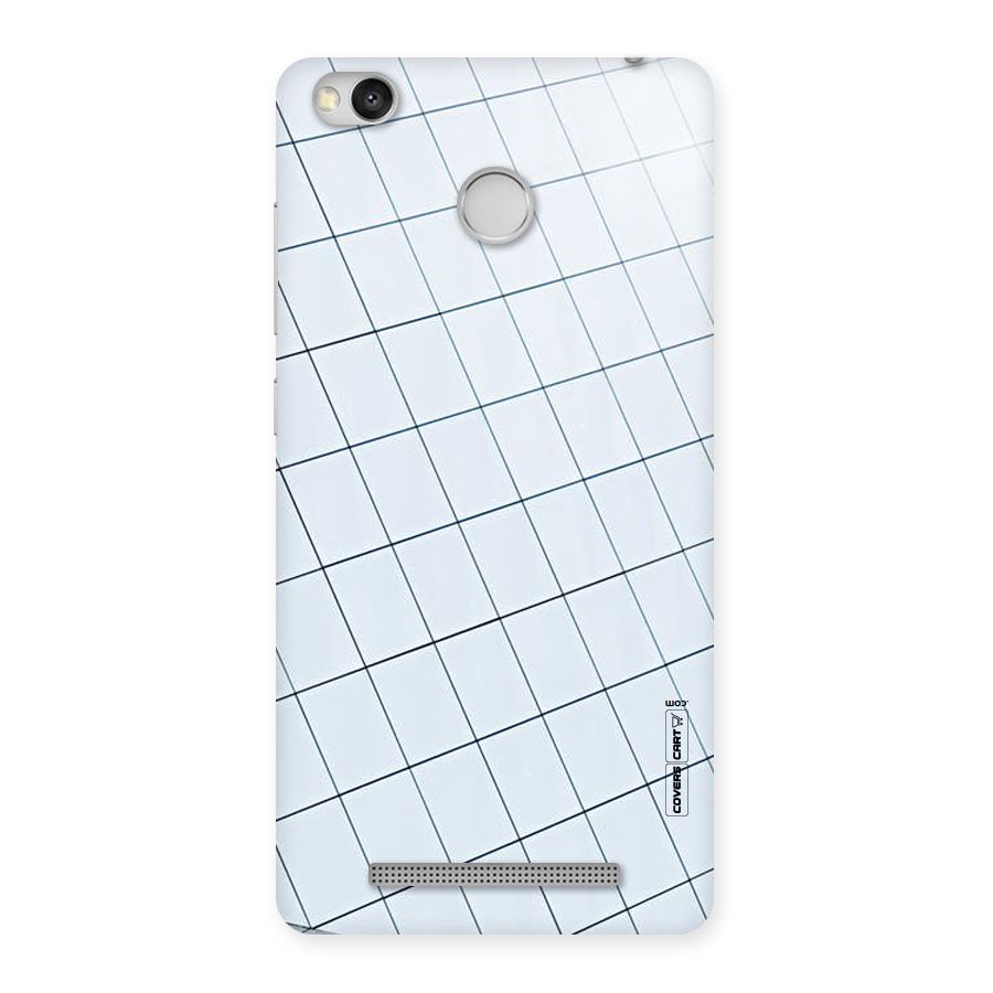 Glass Square Wall Back Case for Redmi 3S Prime
