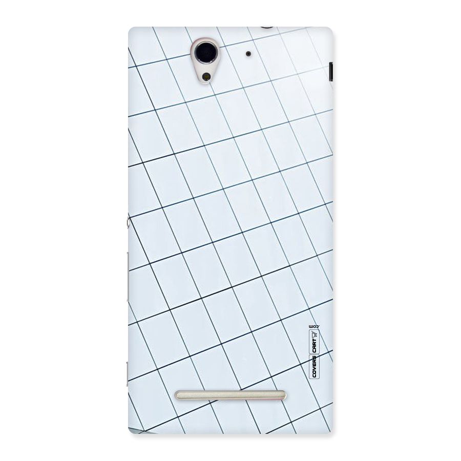 Glass Square Wall Back Case for Sony Xperia C3
