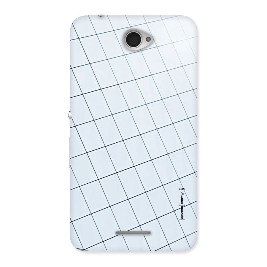 Glass Square Wall Back Case for Sony Xperia E4