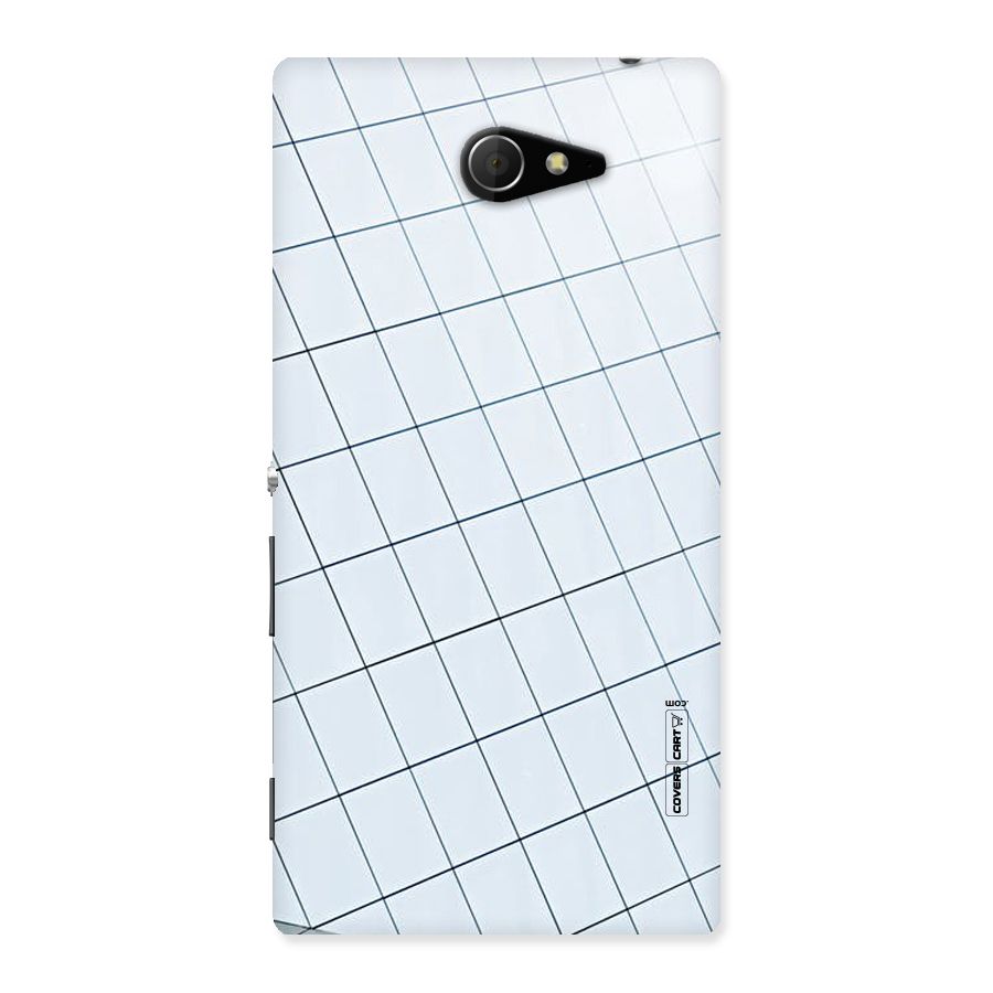 Glass Square Wall Back Case for Sony Xperia M2