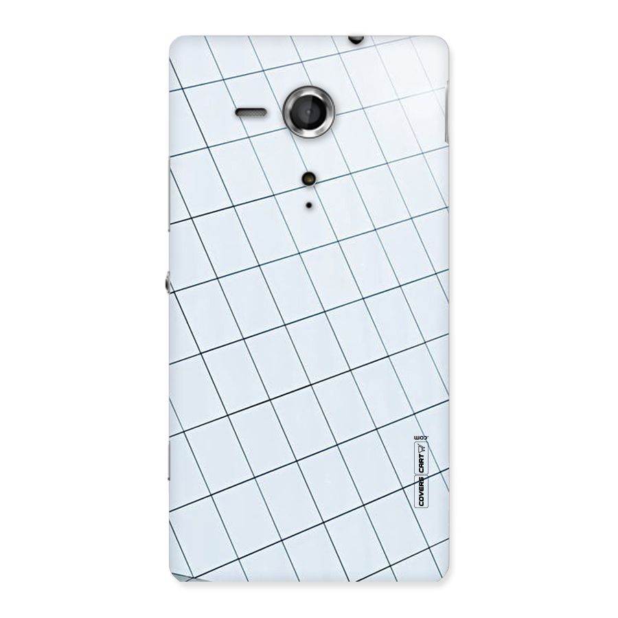 Glass Square Wall Back Case for Sony Xperia SP