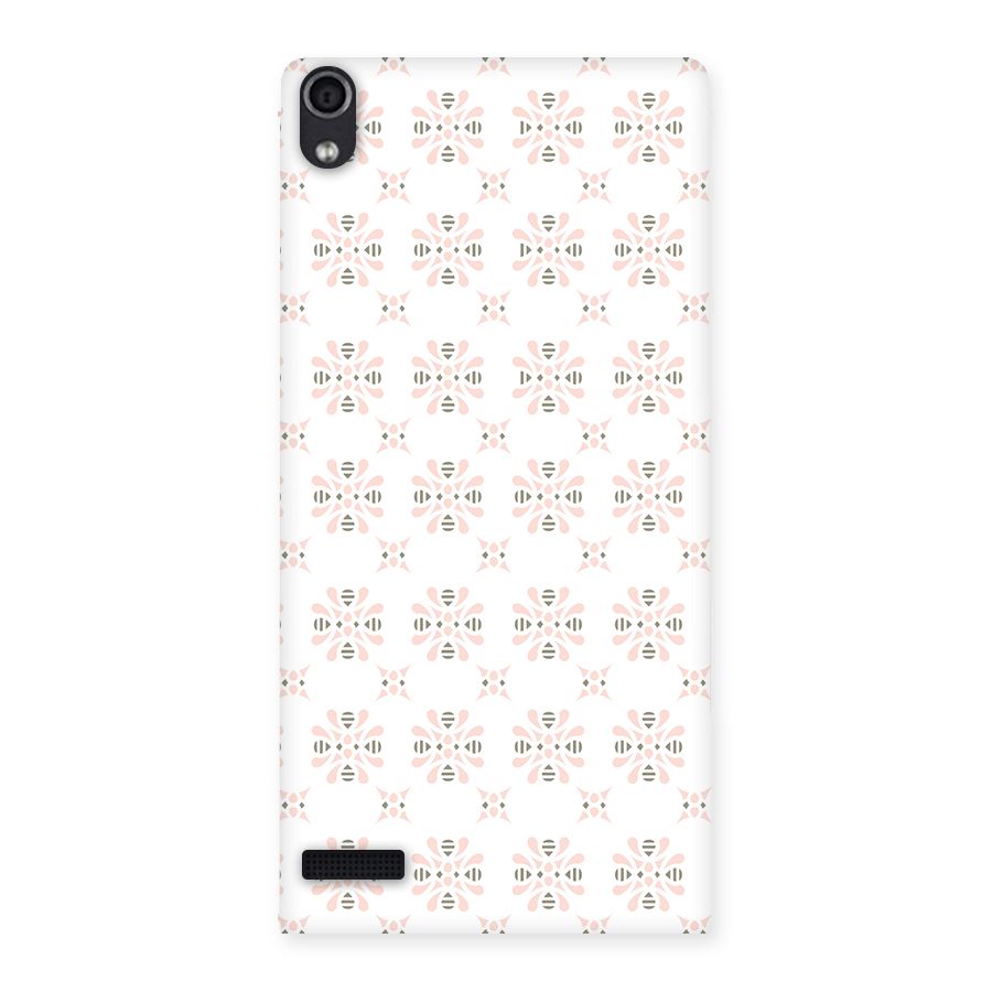 Pink Floral Pattern Back Case for Ascend P6